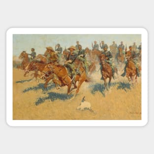 On the Southern Plains by Frederic Remington Magnet